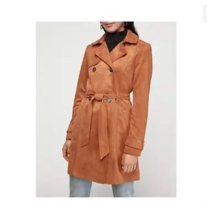 New Express vegan suede double breasted coat